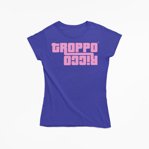 Tropporicco Women's T-Shirt French Navy Blue/Pink