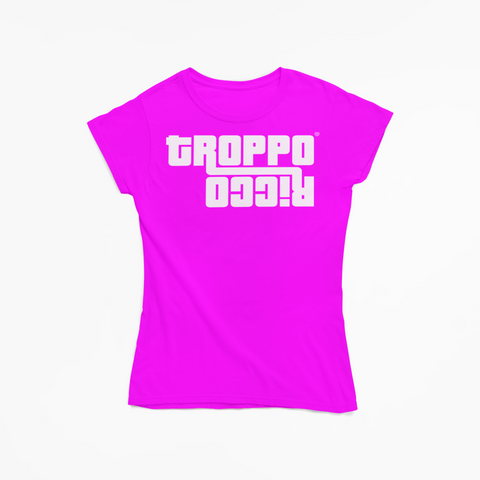 Tropporicco Women's T-Shirt Fuchsia/White