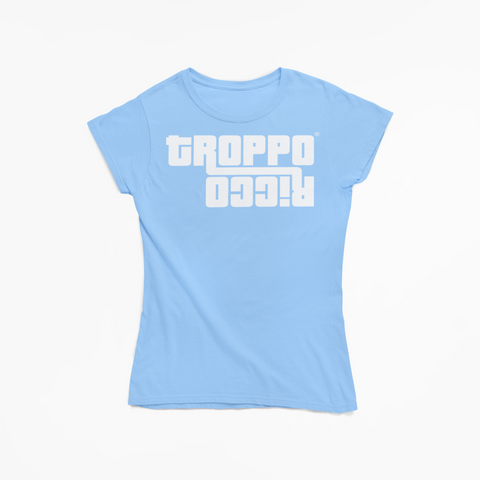 Tropporicco Women's T-Shirt Turquoise/White