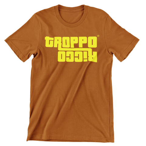 Tropporicco Men's T-Shirt Brown/Yellow